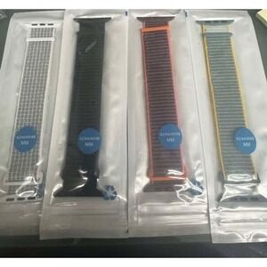 Apple Watch Sport Loop Band 42‎ 44 45 49mm Black Nylon Velcro Adjustable